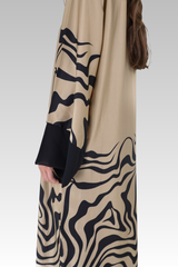 Tiger Print Kimono Abaya