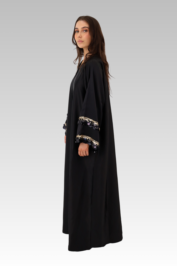 Neda Sequinned Sleeve Abaya