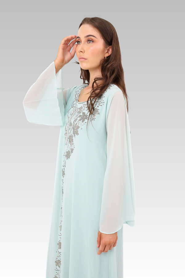 Maple Leaf chiffon sleeves Jalabiya