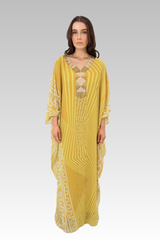 Striped Embellished Jalabiya