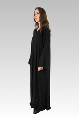 Soft Shine Beads Embellishment Abaya