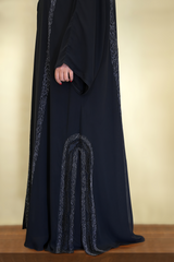 Crystal Leaf Embroidery Abaya