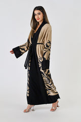 Tiger Print Kimono Abaya